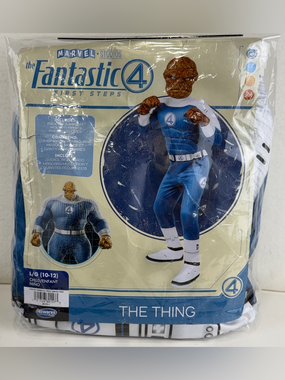 Marvel Studios Fantastic Four First Steps The Thing Costume Boys 6/7 & 10/12 NEW